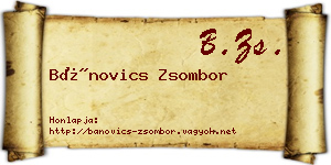Bánovics Zsombor névjegykártya