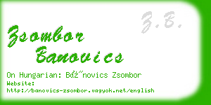 zsombor banovics business card